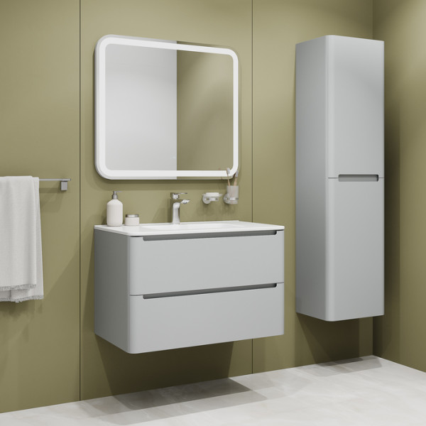 Тумба с умывальником подвесная Iddis Edifice 80x47 светло-серый (EDI80L0i95K)