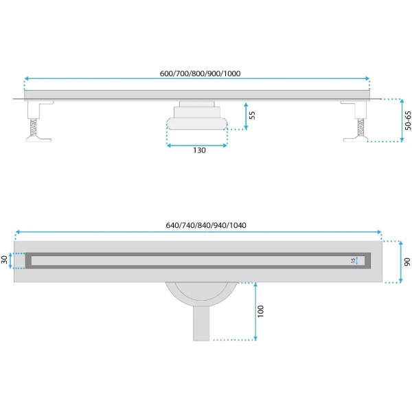 Лоток душевой Rea Neox Slim Pro 700 Gold mat золото матовое (REA-G2714) Лоток душевой Rea Neox Slim Pro 700 Gold mat золото матовое (REA-G2714)