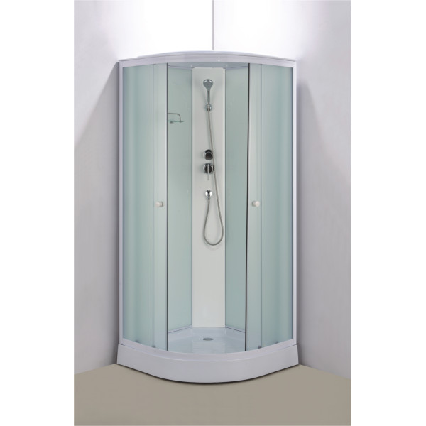 Душевая кабина Loranto 88x88x215 стекло матовое, профиль белый (CS-881ED13TM/W-90)