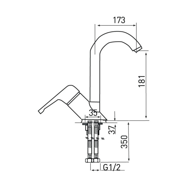 Смеситель для кухни Osgard Satwig хром (33073) Смеситель для кухни Osgard Satwig хром (33073)