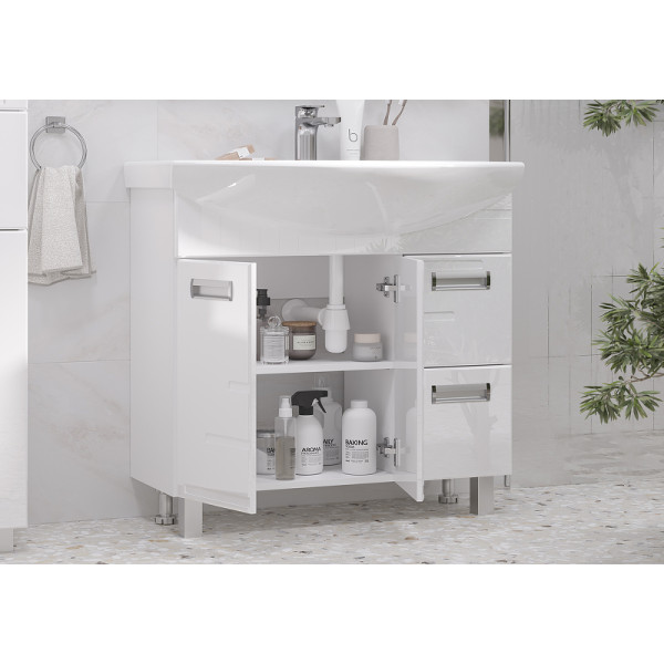 Тумба напольная Volna Joli 776x800 белая (tnJOLI80.2D.2Y-01) Тумба напольная Volna Joli 776x800 белая (tnJOLI80.2D.2Y-01)