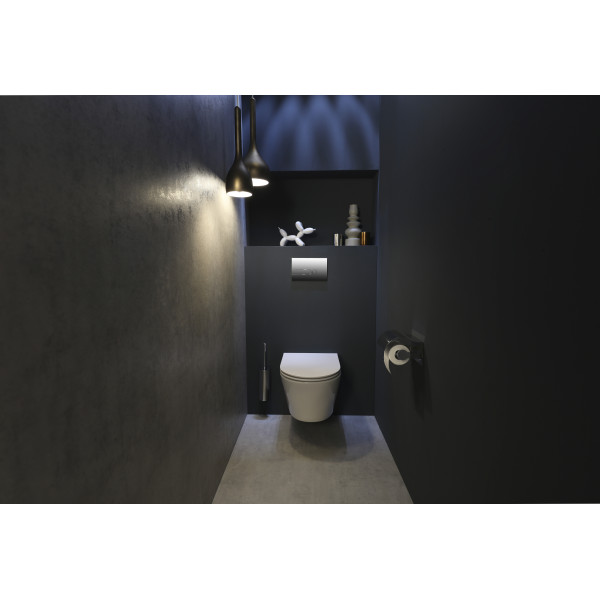 Инсталляция с подвесным унитазом Jacob Delafon Rodin с сиденьем с клавишей смыва, хром (EDY102-00, E23280-00, E38066-CP, E38064-NF) (E39933-CP)