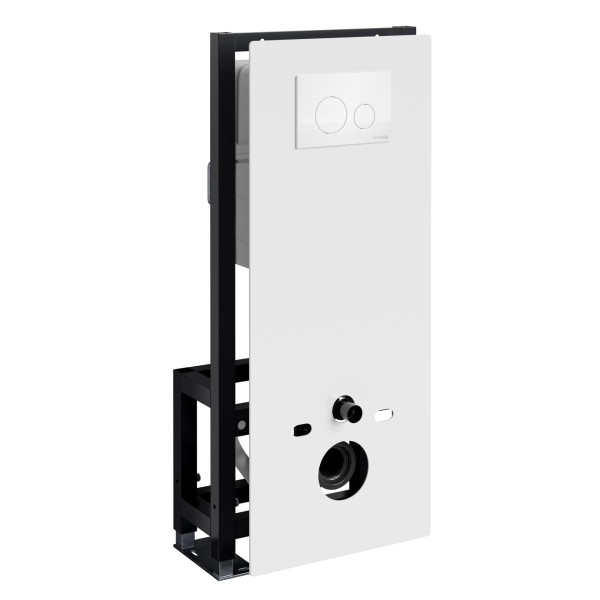 Инсталляция для унитаза WasserKRAFT Glan с клавишей смыва белая матовая (66TLT.010.ME.WH.WM02)