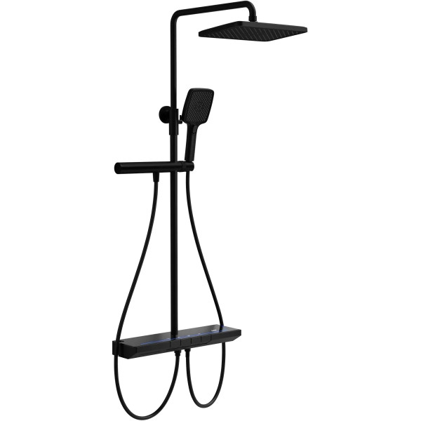 Душевая система термостатическая на четыре режима Rea Pedro Black mat (REA-P0897)