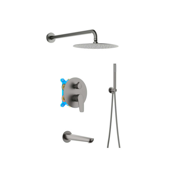 Душевая система Aquatek Бетта встраиваемый оружейная сталь (AQ1173BGM)