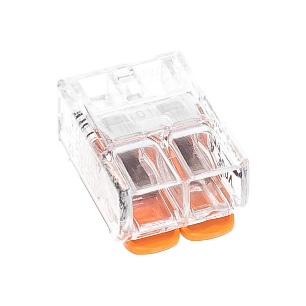 Клемма Wago 2-проводная 0.2 - 4 мм2 прозрачная (221-412) Клемма Wago 2-проводная 0.2 - 4 мм2 прозрачная (221-412)