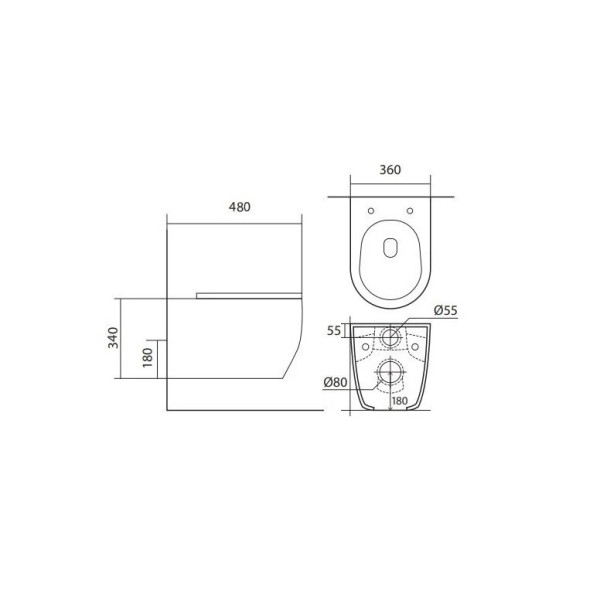 Инсталляция с унитазом Aquatek Европа T-KKI1 рама Standard INS-0000012(без клавиши)+крепеж KKI-0000001+унитаз Европа AQ1900T-00 с тонким сид