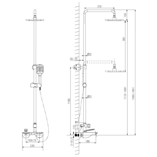 Душевая система Lemark Bellario (LM6862C) Душевая система Lemark Bellario (LM6862C)