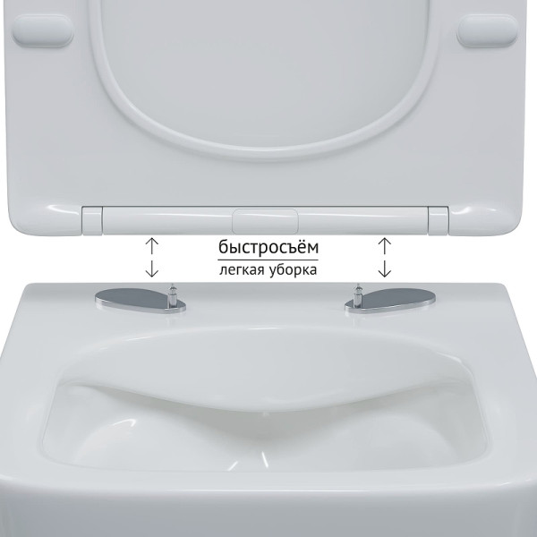 Унитаз подвесной Berges FLOE S 510*345*340 белый (082134) Унитаз подвесной Berges FLOE S 510*345*340 белый (082134)