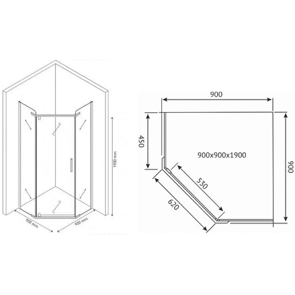 Душевой уголок Berges Solo T Black 900*900*1900 стекло прозрачное, профиль черный матовый (61106) Душевой уголок Berges Solo T Black 900*900*1900 стекло прозрачное, профиль черный матовый (61106)