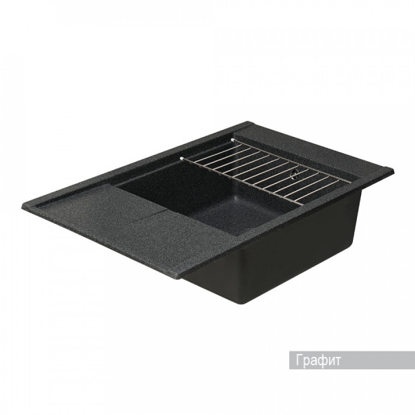Мойка для кухни врезная Aquaton Делия 78 516x787x218 графит (1.A715.1.32D.E21.0)