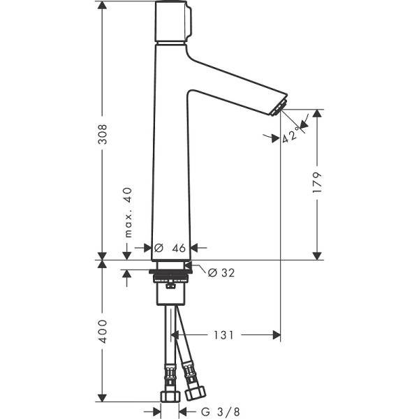 Смеситель для раковины Hansgrohe Talis Select S 190 хром (72045000)