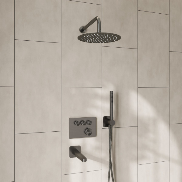 Смеситель для ванны и душа встраиваемый Thermo WasserKRAFT никель (A4258.097.121.275.100.276.298 Thermo)