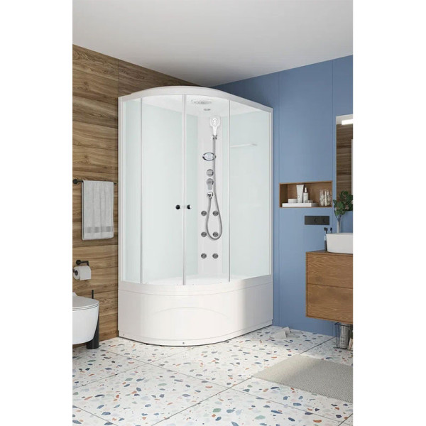 Кабина гидромассажная Melodia Classica 120х80 высокий поддон Right, стекло прозрачное, профиль белый (MB01013) Кабина гидромассажная Melodia Classica 120х80 высокий поддон Right, стекло прозрачное, профиль белый (MB01013)