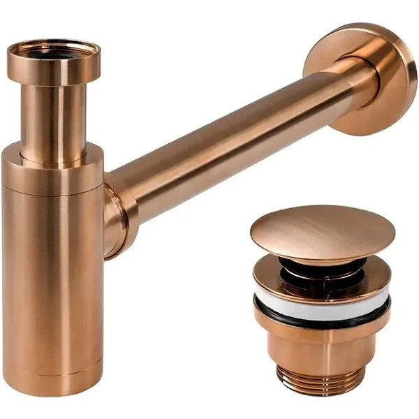 Сифон для раковины клапан клик-клак REA Copper mat медь матовая (REA-A5699) Сифон для раковины клапан клик-клак REA Copper mat медь матовая (REA-A5699)