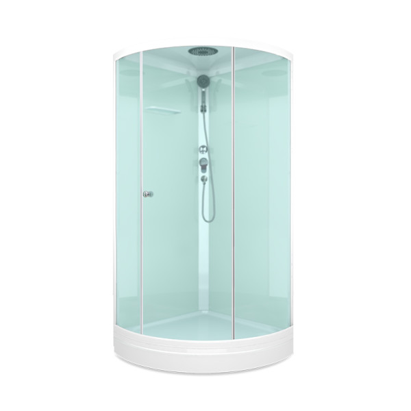 Кабина душевая Melodia Jive 90х90 низкий поддон, стекло матовое, профиль белый (MB02003) Кабина душевая Melodia Jive 90х90 низкий поддон, стекло матовое, профиль белый (MB02003)