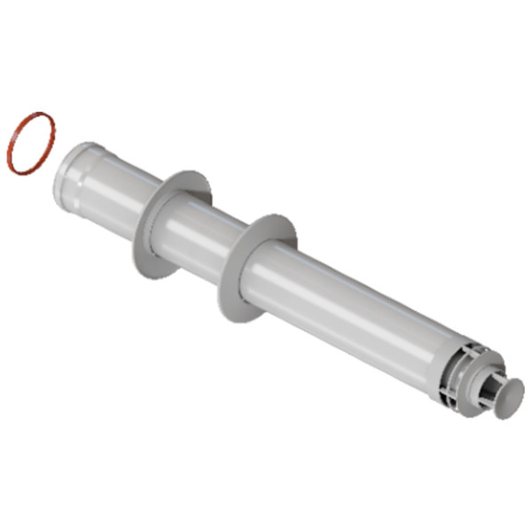 Труба с наконечником Rommer стандарт 60/100 L=770 мм. (рабочая L=700 мм.) (SCA-6010-000700)