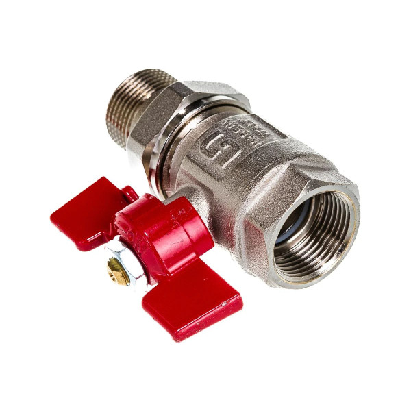 Кран 3/4" шаровый со сгоном Uni-Fitt Etalon (ГОСТ, красная бабочка) 113T3000 Кран 3/4" шаровый со сгоном Uni-Fitt Etalon (ГОСТ, красная бабочка) 113T3000