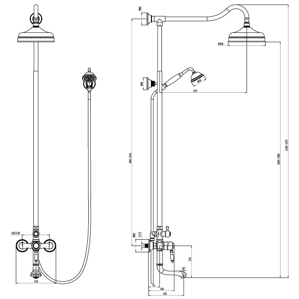 Смеситель для ванны и душа lemark Villa хром (LM4862C) Смеситель для ванны и душа lemark Villa хром (LM4862C)