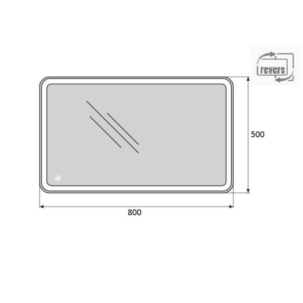 Зеркало Belbagno 50х80 (SPC-MAR-50-80-LED-TCH)