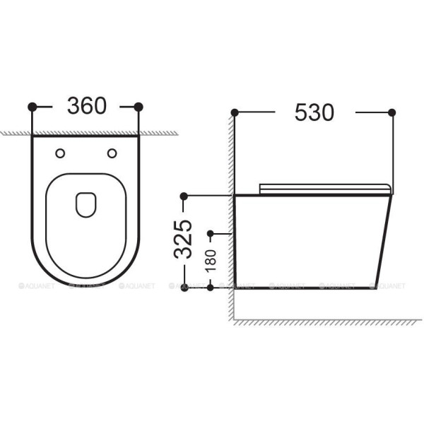 Унитаз подвесной Aquanet Atago 2.0 W MB с сиденьем с soft-close черный матовый (279090) Унитаз подвесной Aquanet Atago 2.0 W MB с сиденьем с soft-close черный матовый (279090)