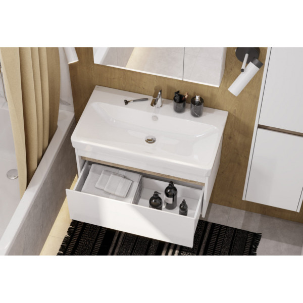 Тумба подвесная Aquaton Марти 768x427x412 белый, дуб эндгрейн (1.A283.2.01M.Y01.0)