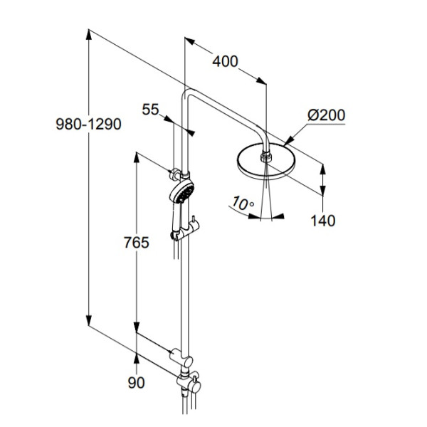 Душевой гарнитур Kludi Logo Dual Shower System 3S (6809105-00)