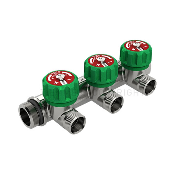 Коллектор проходной регулируемый Tiemme Maxima Corner (185001 / 1871K) 3/4" ВР-НР , 2 отвода 1/2" евроконус Коллектор проходной регулируемый Tiemme Maxima Corner (185001 / 1871K) 3/4" ВР-НР , 2 отвода 1/2" евроконус