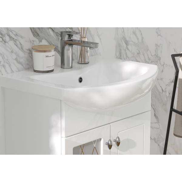 Тумба напольная Volna Milena 510x800 белая (tnMILENA55.2D-01) Тумба напольная Volna Milena 510x800 белая (tnMILENA55.2D-01)