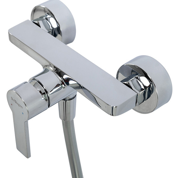 Смеситель для душа BelBagno с ручным душем, шлангом и держателем, хром (AURORA-ESDM-CRM)