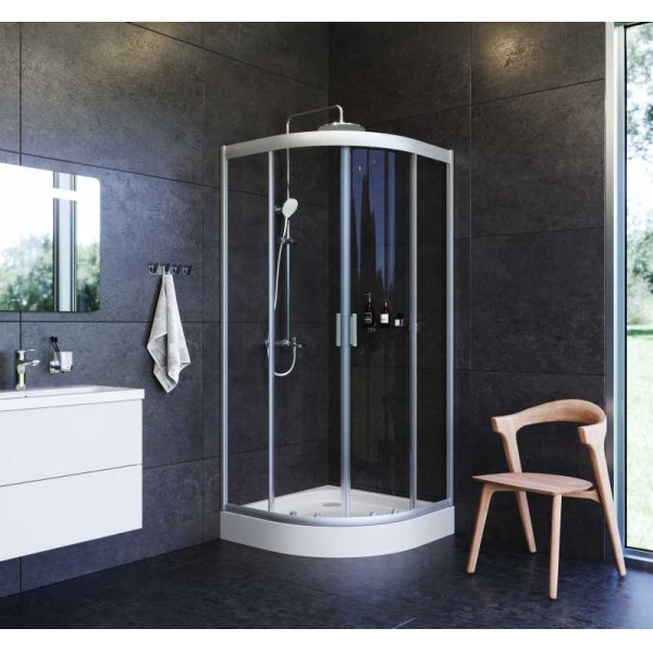 Душевой уголок Gem 90*90 стекло прозрачное, профиль матовое серебро, без поддона (W90G-401-090WT) Душевой уголок Gem 90*90 стекло прозрачное, профиль матовое серебро, без поддона (W90G-401-090WT)