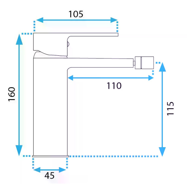 Смеситель для раковины Rea Argus черный матовый (REA-B6405) Смеситель для раковины Rea Argus черный матовый (REA-B6405)