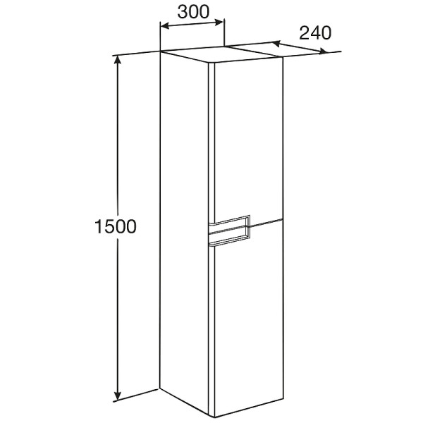 Пенал подвесной Roca Victoria Nord 30x24x150 белый (ZRU9302729) Пенал подвесной Roca Victoria Nord 30x24x150 белый (ZRU9302729)