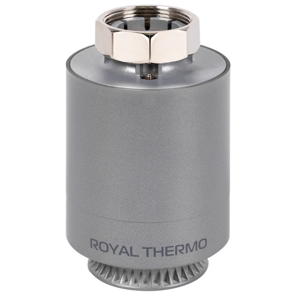 Головка термостатическая М30х1,5 (+click) Royal Thermo Smart Heat электронная (серебристая) (RTE 77.001S) Головка термостатическая М30х1,5 (+click) Royal Thermo Smart Heat электронная (серебристая) (RTE 77.001S)