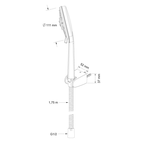 Душевой гарнитур Swedbe Calypso хром (5094)
