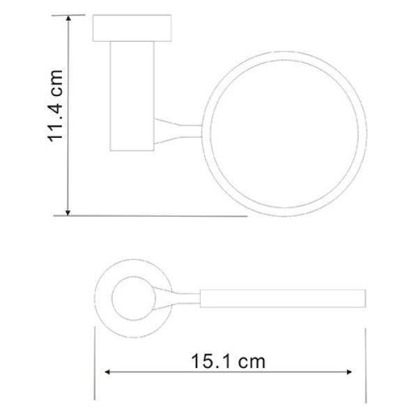 Держатель щетки для унитаза WasserKraft Donau хром (K-C176)