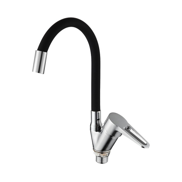 Смеситель для кухни Dlin с гибким изливом хром (D150303-1)