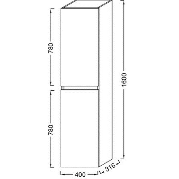 Пенал подвесной Jacob Delafon Tolbiac 400x316x1600 белый (EB2385-J5) Пенал подвесной Jacob Delafon Tolbiac 400x316x1600 белый (EB2385-J5)