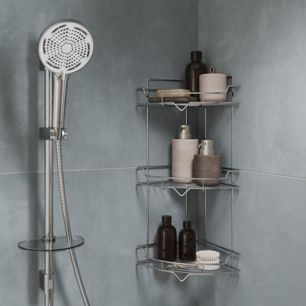 Полка для ванной комнаты Milardo Grid 25,5x25,5x55,8 хром (GRICC3CM44)