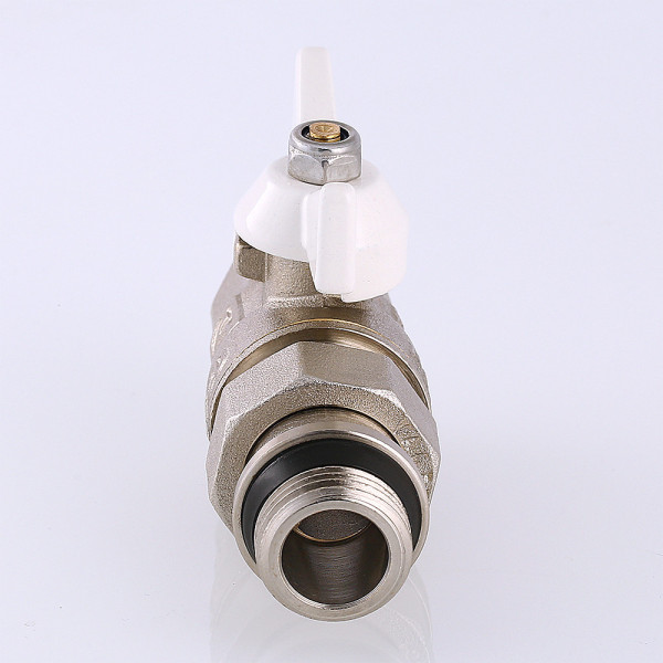 Кран 1/2" шаровый со сгоном Valtec Base (белая бабочка, o-ring) VT.227.NRW.04