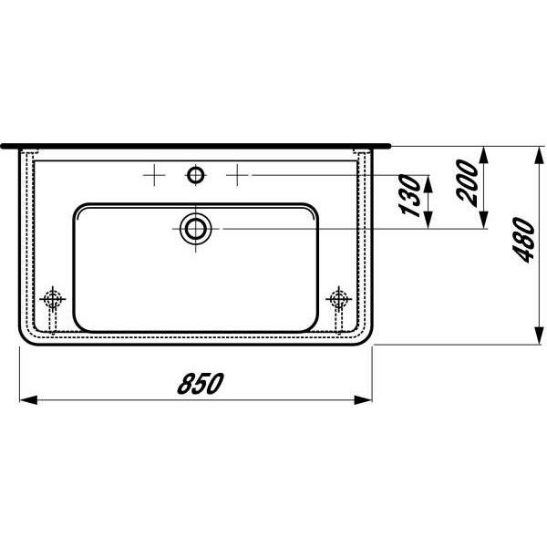 Раковина подвесная Laufen Pro A 850х480 (8.1395.6.000.104.1)