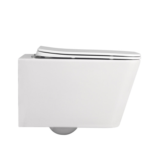 Унитаз Abber Rechteck подвесной белый матовый, безободковый (AC1201MW) Унитаз Abber Rechteck подвесной белый матовый, безободковый (AC1201MW)