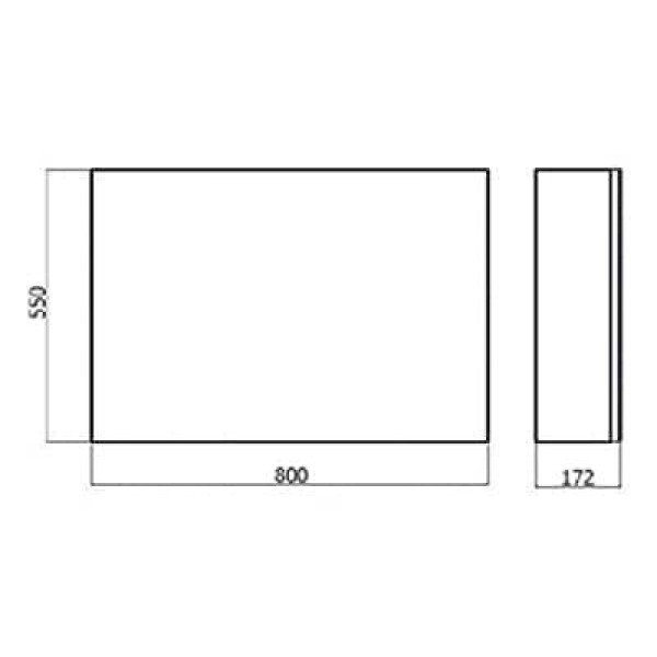 Шкаф зеркальный BandHours Capri 800х172х550 с подсветкой (Cap800.12) Шкаф зеркальный BandHours Capri 800х172х550 с подсветкой (Cap800.12)