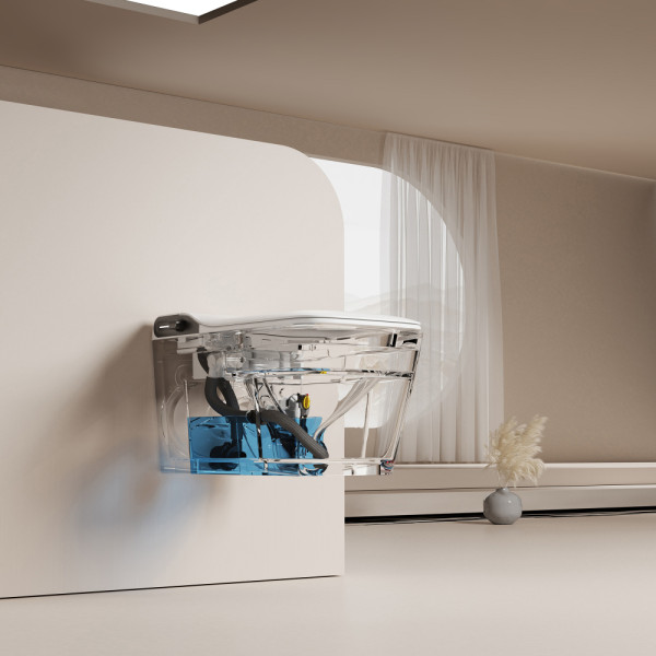 Комплект Abber подвесной электронный унитаз-биде Rechteck AC1215S с инсталляцией AC0101P2 (AC1215S-AC0101P2)