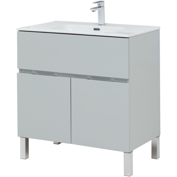 Тумба напольная Aquanet Алвита New 80 1 ящик, 2 дверцы, серый (00277552) Тумба напольная Aquanet Алвита New 80 1 ящик, 2 дверцы, серый (00277552)