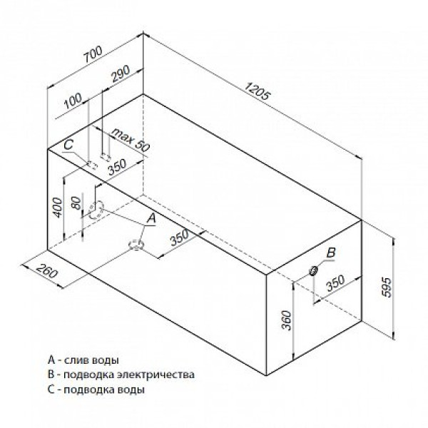 Ванна акриловая Aquanet West 120x70 без гидромассажа Ванна акриловая Aquanet West 120x70 без гидромассажа
