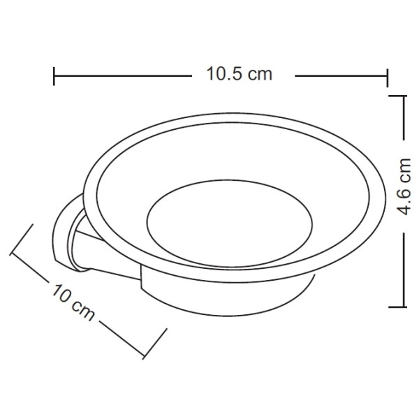 Мыльница Osgard Framtida 10x10,5x4,6 хром (51603)