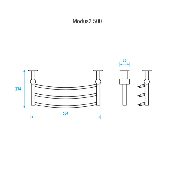 Полка для полотенцесушителя электрического Energy Modus2 500 черный матовый Полка для полотенцесушителя электрического Energy Modus2 500 черный матовый
