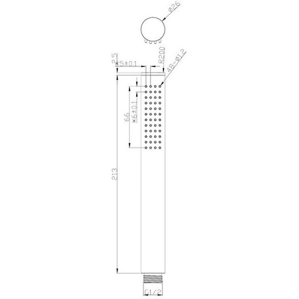 Душевая лейка Omnires Y хром (Y-RCR)