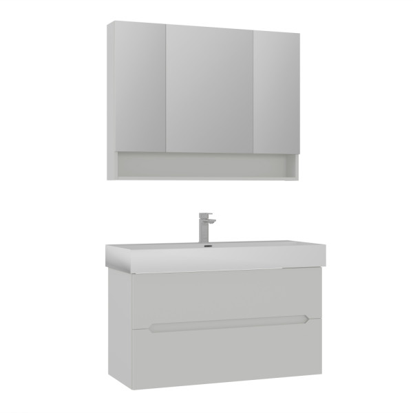 Тумба подвесная Orka Malta 1000x470x630 с раковиной кашемировый матовый (5001480)